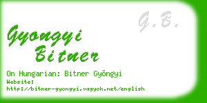 gyongyi bitner business card