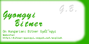 gyongyi bitner business card